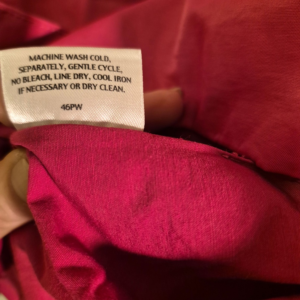 Eileen Fisher Womens Magenta Pink Italian Fabric Cotton Nylon Zip Front Vest M - Picture 3 of 4